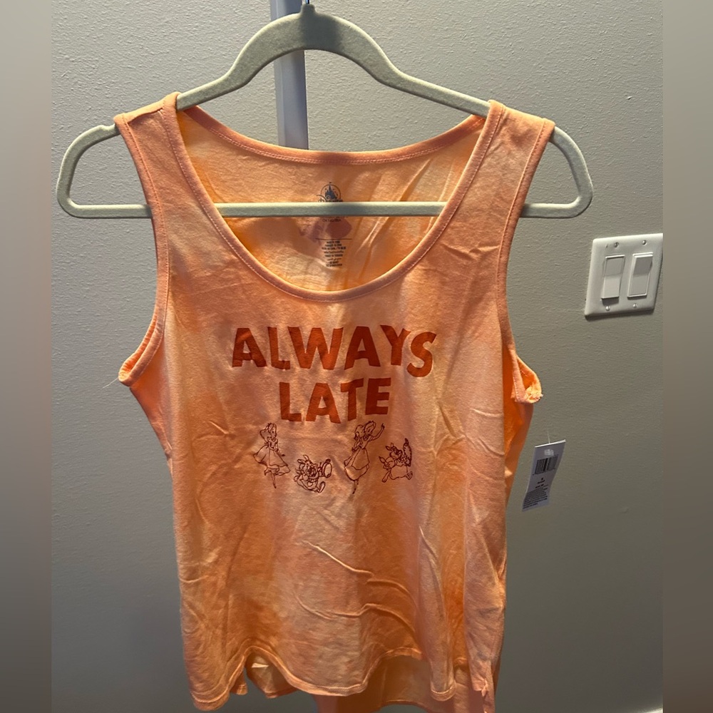 Disney parks small Alice always late tank nwt